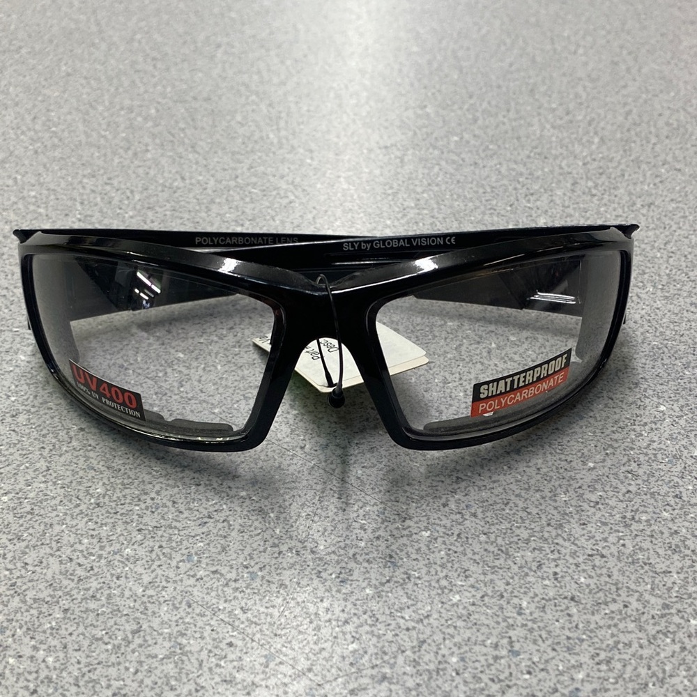 Global Vision Black Shatterproof Sunglasses in “Sly”